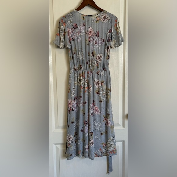 Bailey Blue Floral Dress in Rayon Jacquard S - Picture 3 of 4